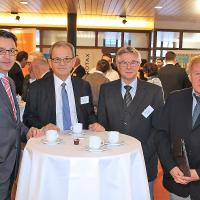 Patrick et Rolf Germann (experts aux examens de l’UPSA), Heinz Borel (directeur de KSU-A-Technik) et Paul Güdel (ancien membre du comité professionnel électricité du véhicule)