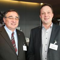 Thomas Wartmann (Baumgartner AG) et Rolf Schürpf (Binelli & Ehrsam)